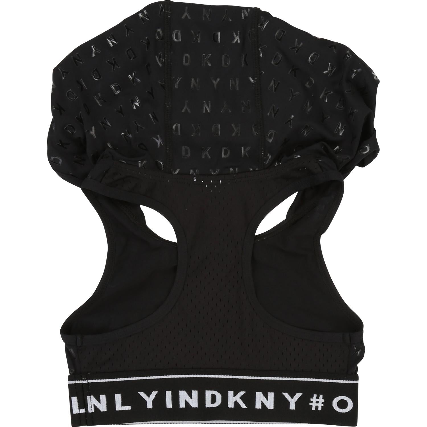 DKNY HOODED CROPPED TOP D35N98 09B