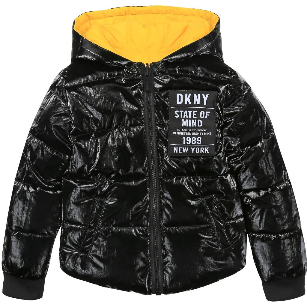 Clothing Dkny Black Puffer Jacket DKNY REVERSIBLE PUFFER JACKET D36642