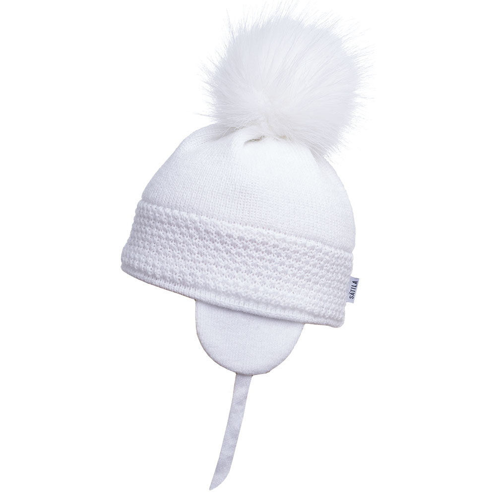 SATILA HAT WITH FAUX FUR POM POM DAISY 100