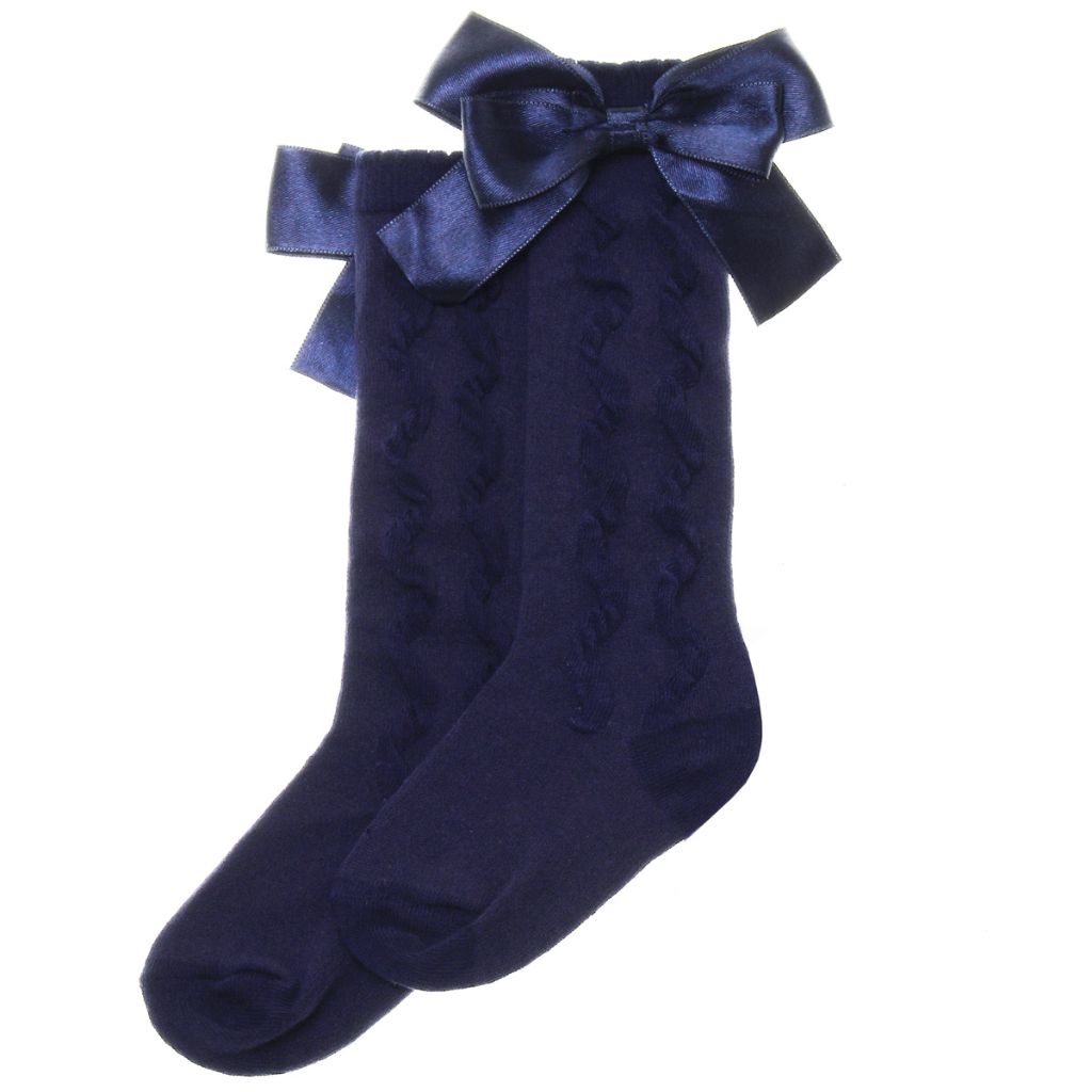 PEX KNEE HIGH SOCKS WITH BOW S5429N