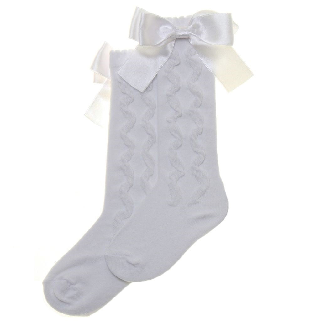 PEX KNEE HIGH SOCKS WITH BOW S5429W