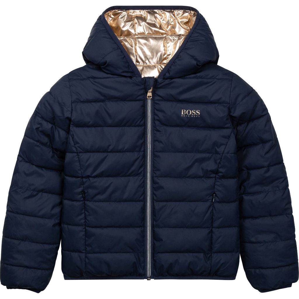 BOSS REVERSIBLE PUFFER JACKET Designer Kids clothes at