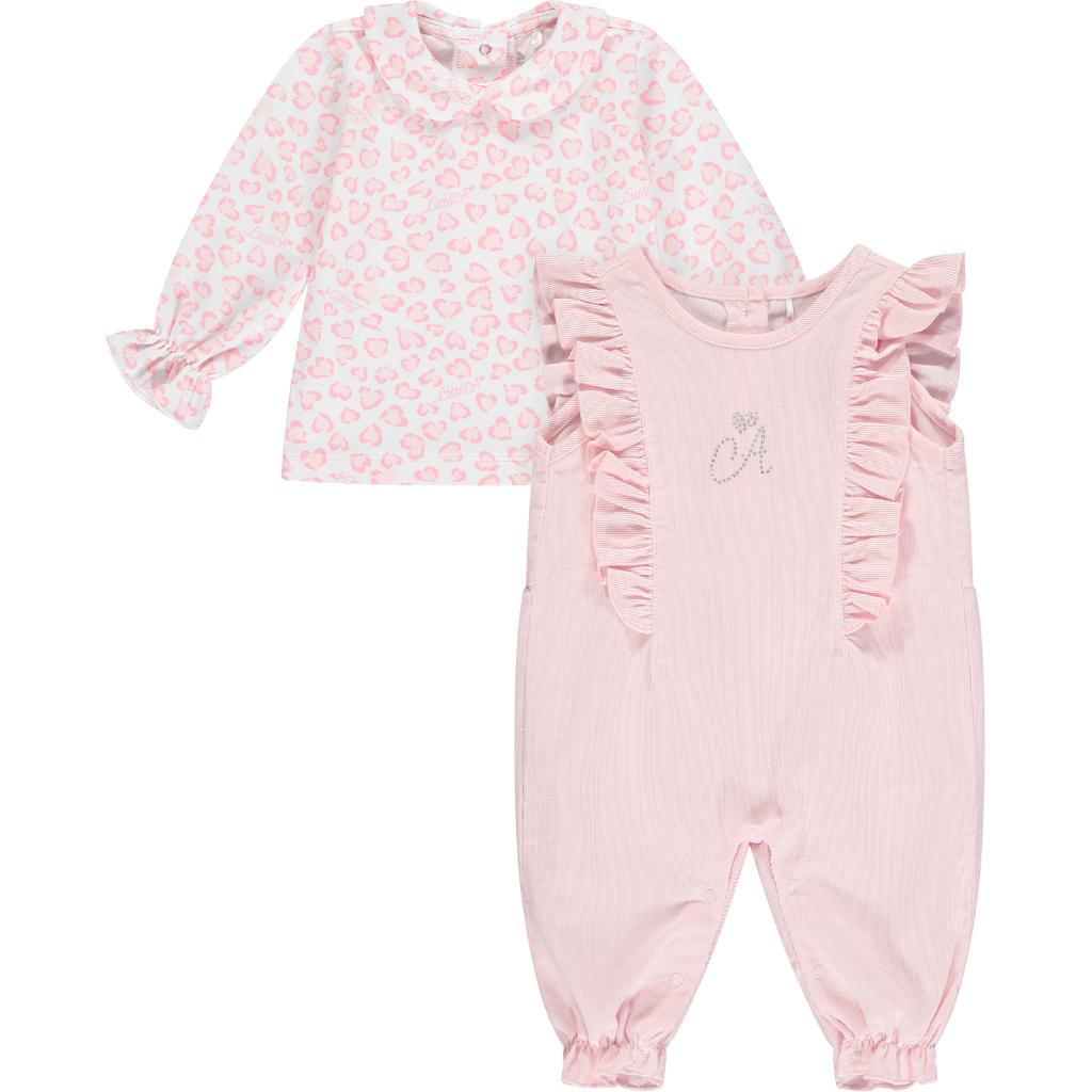 LITTLE A ELIZABETH DUNGAREE SET LA22313