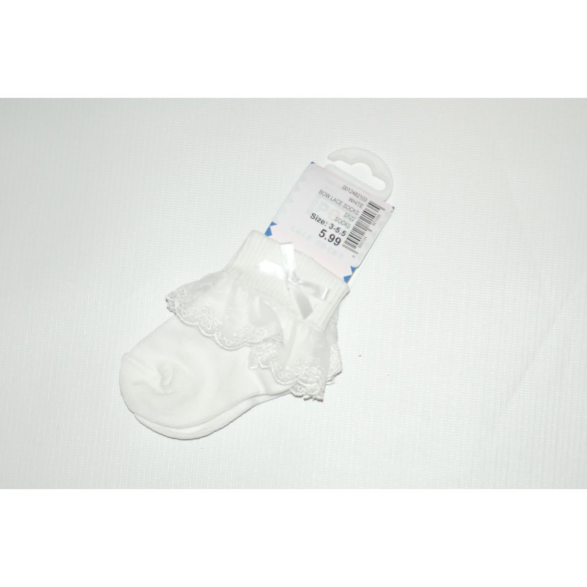 PEX BOW LACE SOCKS S522 W