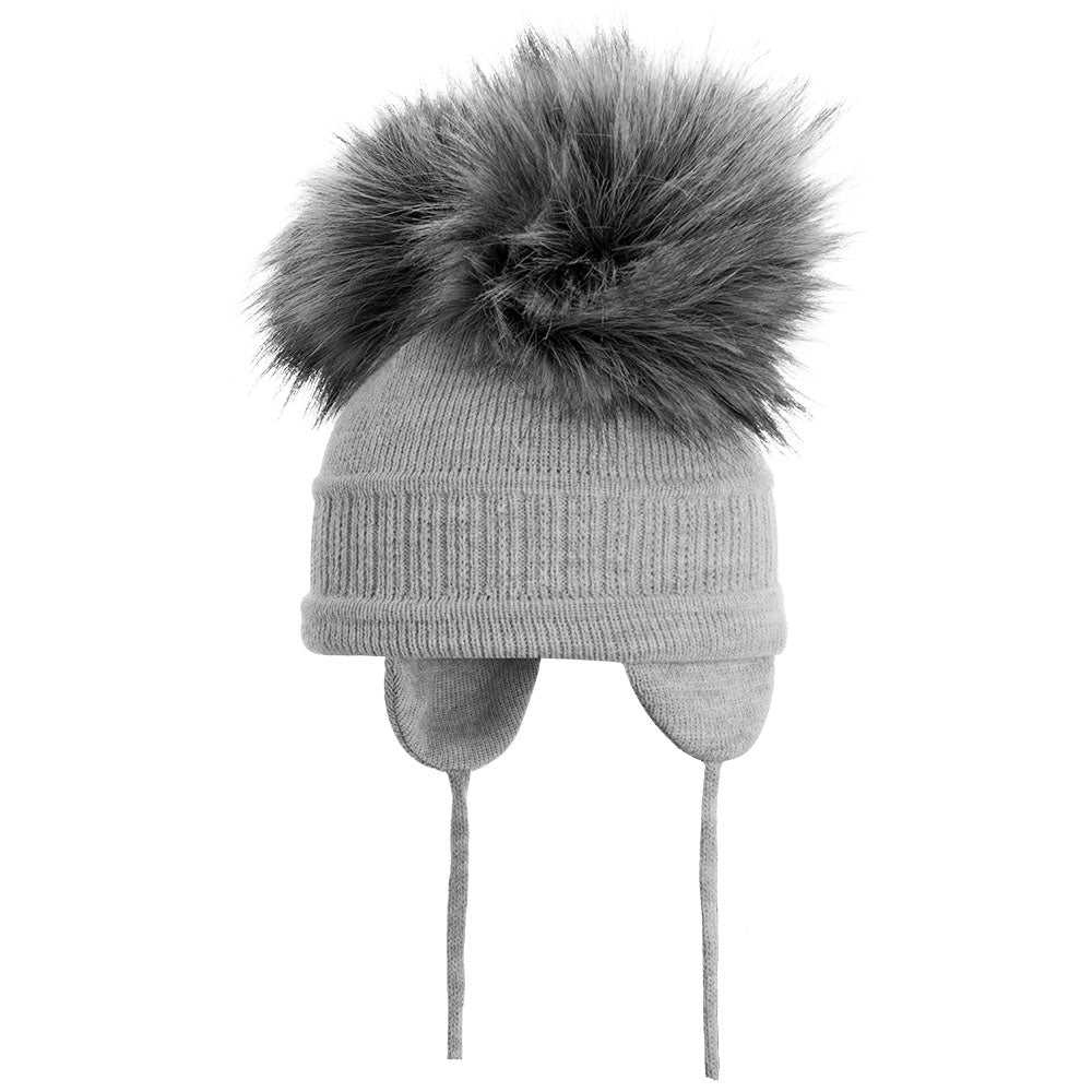 SATILA HAT WITH FAUX FUR POM POMS TINDRA 130