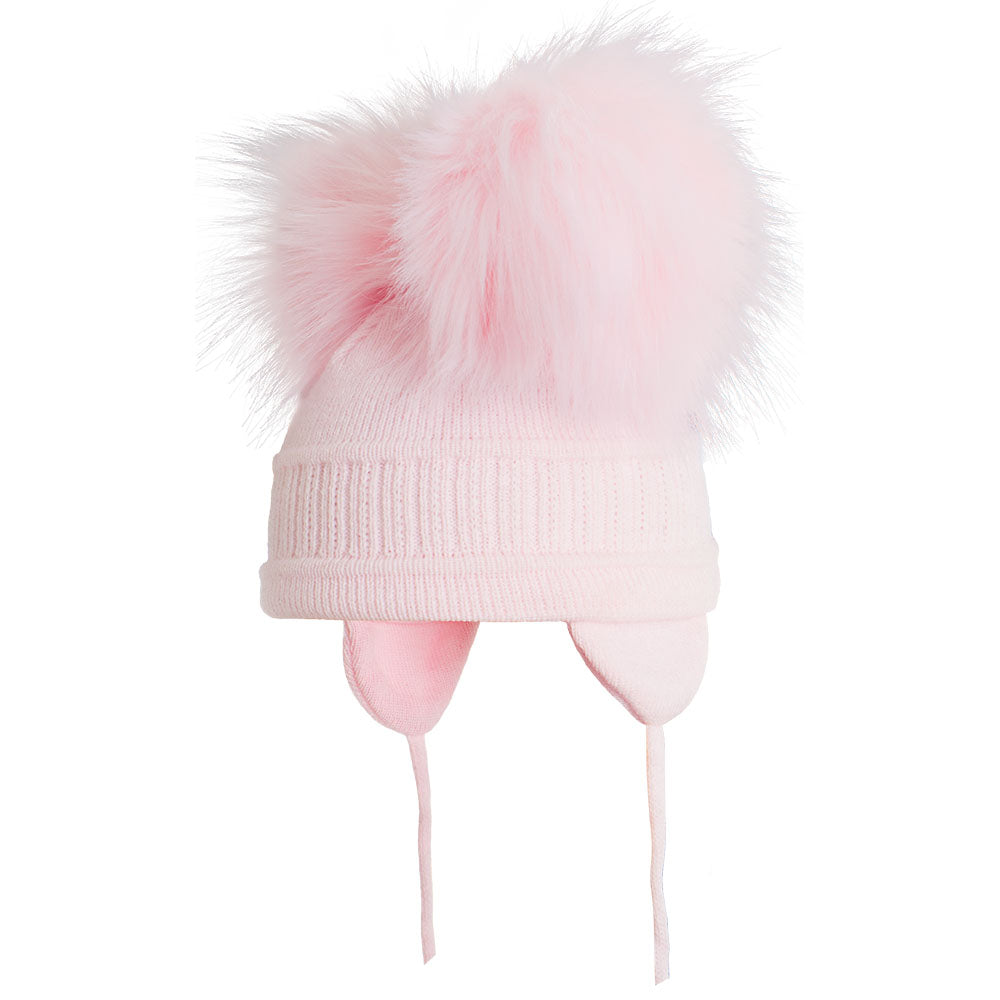 SATILA HAT WITH FAUX FUR POM POMS TINDRA 149