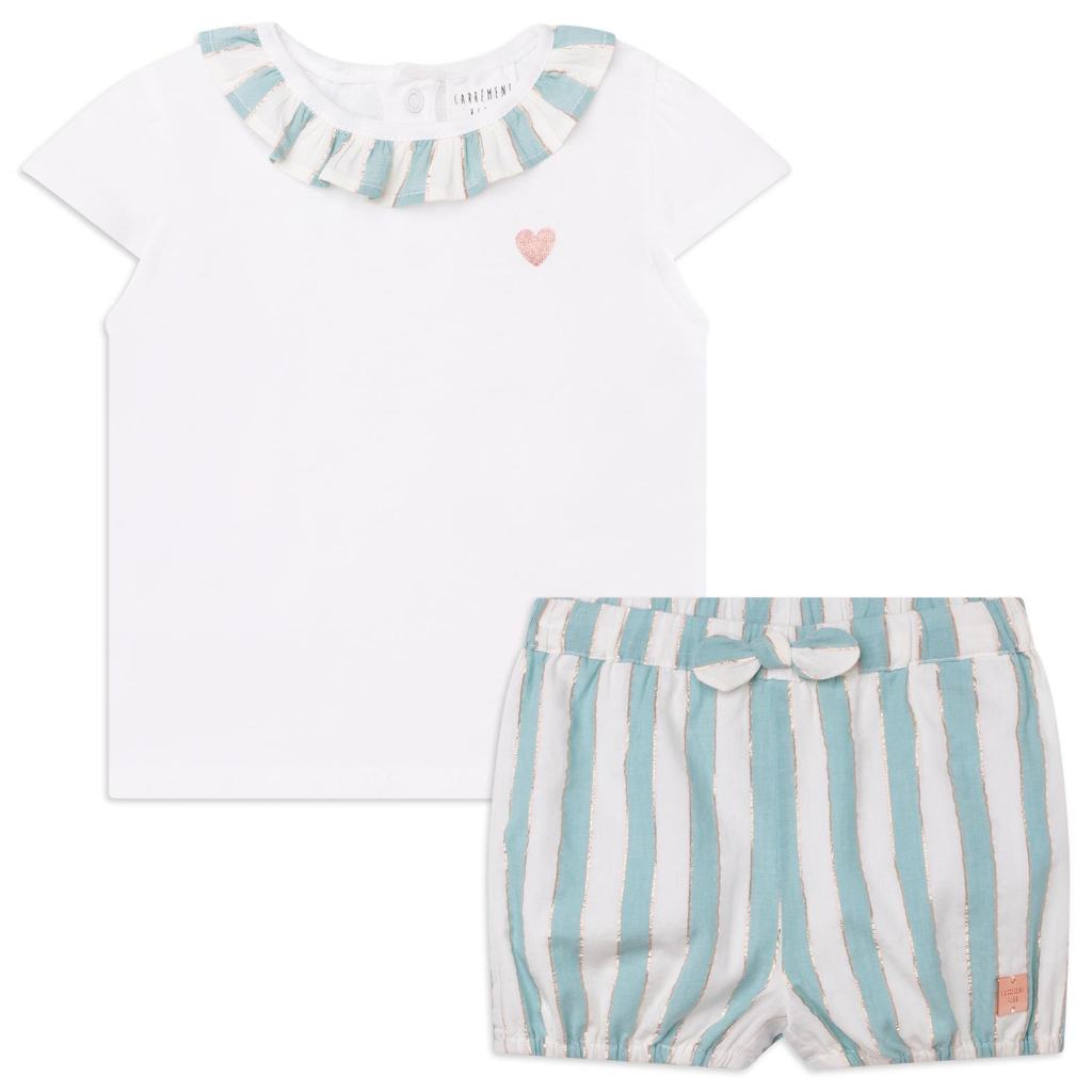 CARREMENT BEAU T SHIRT &amp; SHORTS SET Y08034